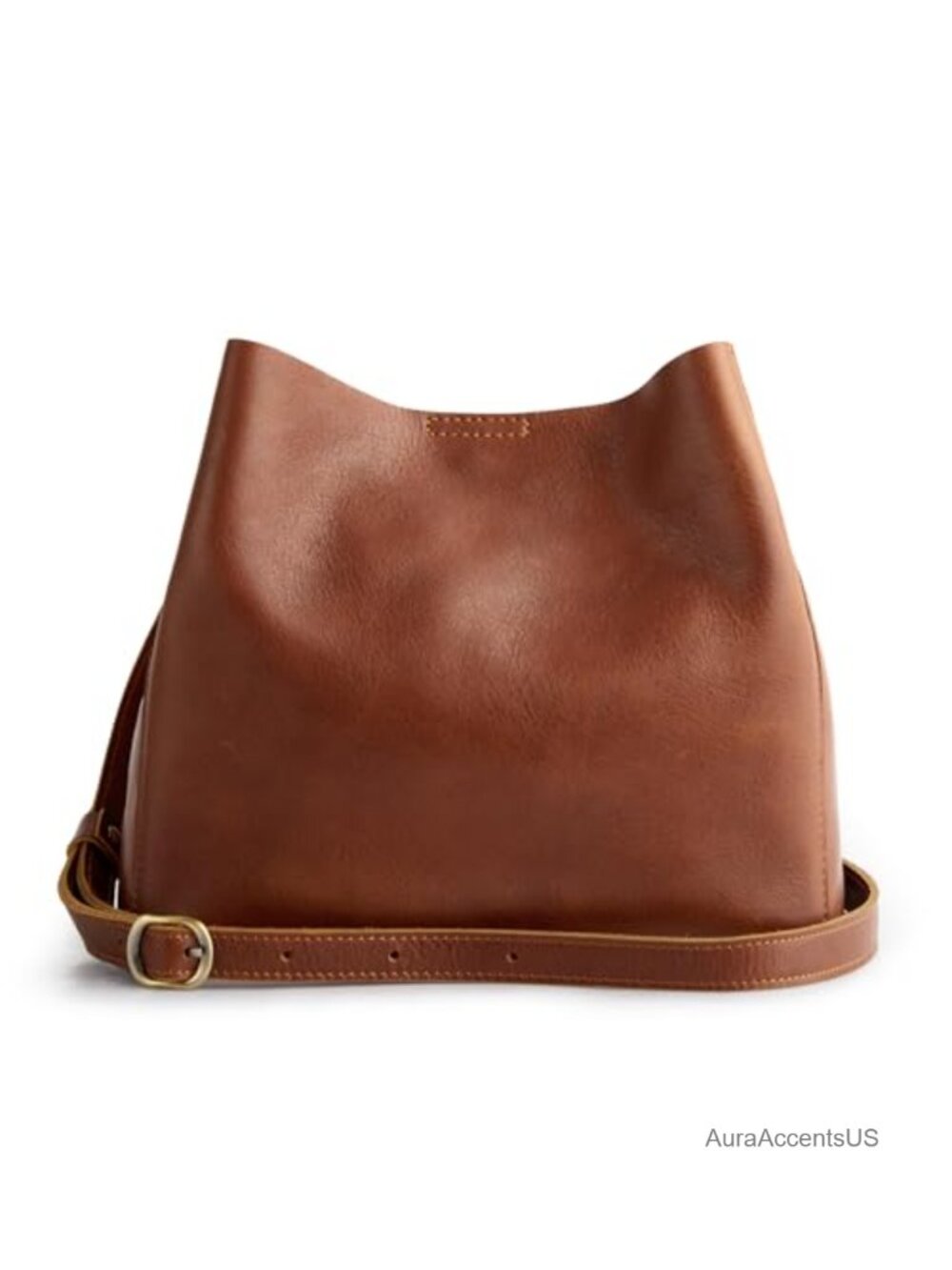 Full Grain Leather Crossbody Bag Convertible Butterfly Shoulder Purse